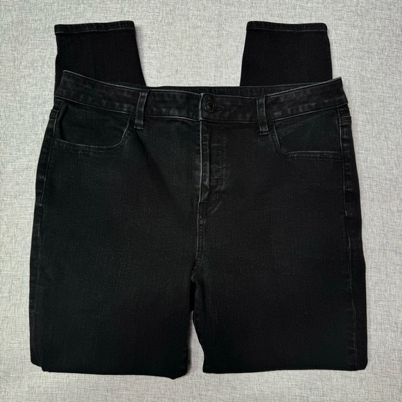 American Eagle Dream High Rise Jeggings Black Skinny Jeans Size 16 - Picture 4 of 12